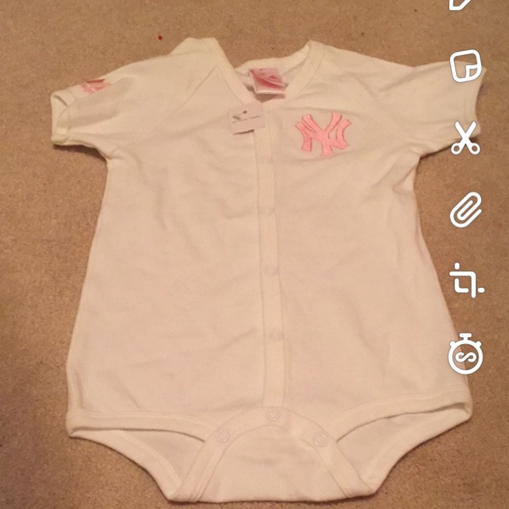 New York Yankee's baby girl onesie!